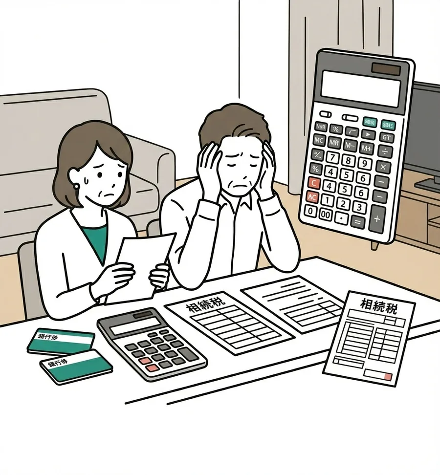 相続財産を計算する様子